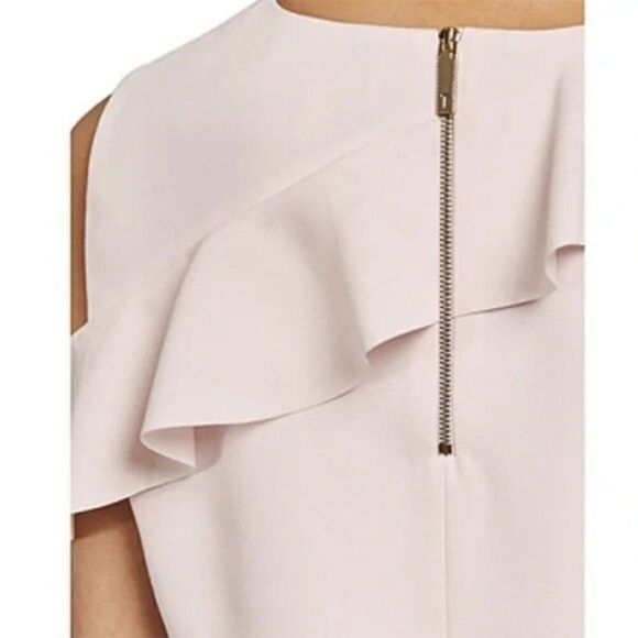 Ted Baker Honourr Sculpted Ruffle Sleeveless Top Pink size 2 Small 6 - Picture 3 of 8